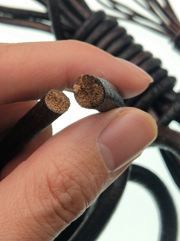 2m kolor czarny prawdziwy skórzany sznur 2 3 4 5 6 8 mm okrągły płaski skórzana linka String Fit naszyjnik bransoletka DIY tworzenia biżuterii