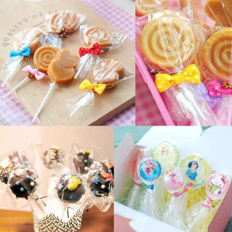 Clear Cellophane Opp Plastic Bags for Candy Lollipop Cookie package storage Bag Wedding Party Gift cello poly bags