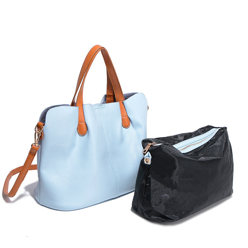 2020 nuova borsa da donna fashion brand hit color PU picture mother bag big bag borsa a tracolla messenger bag