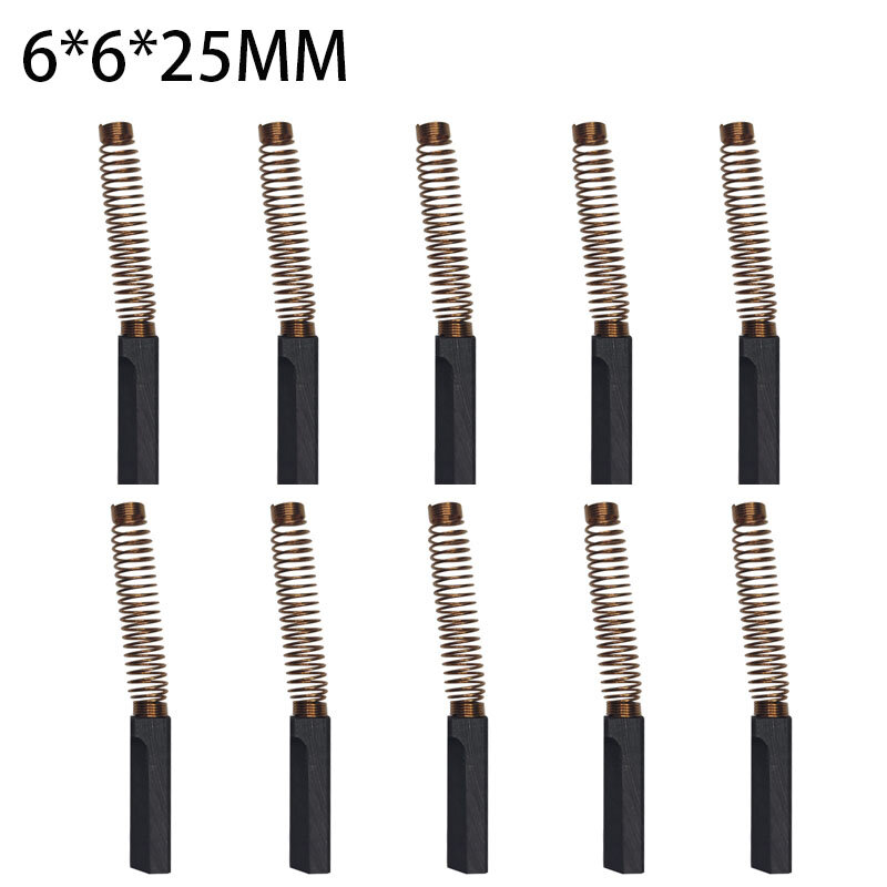 10PCS Elektrische Schneebesen Carbon pinsel mixer carbon pinsel Power Tool Graphit Pinsel Ersatz 6*6*20MM