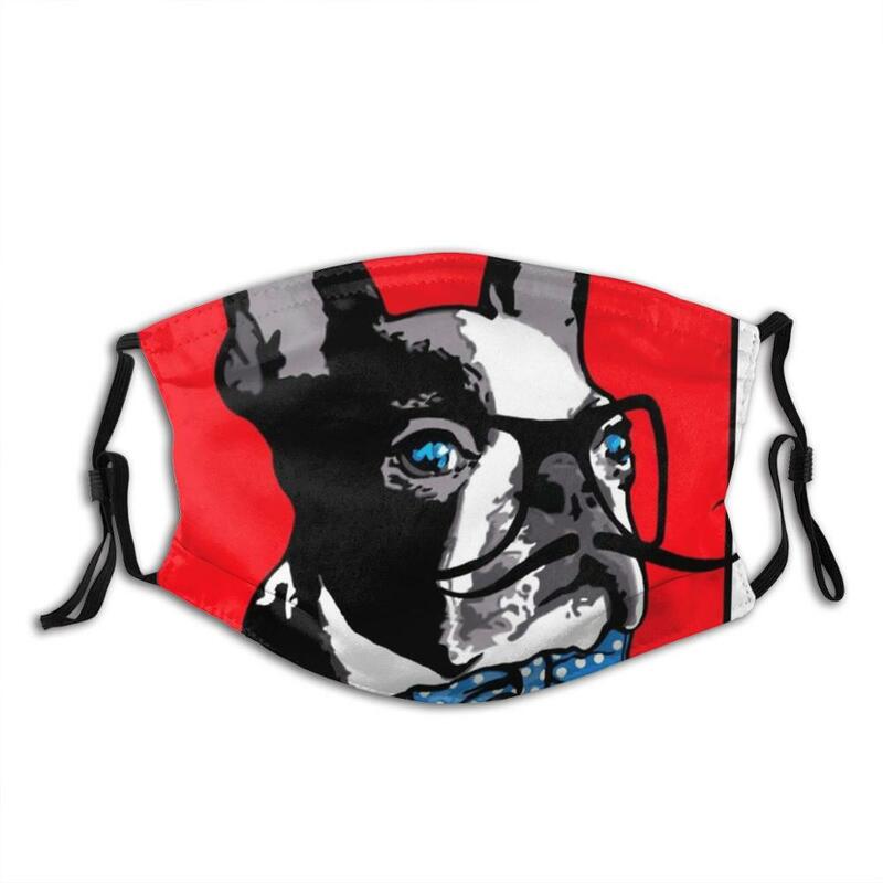 NGHỆ THUẬT Pop Chó Con Ngộ Nghĩnh Thoáng Mát Mặt Nạ Vải Bulldog Cho Thú Cưng Chó French Bulldog Arty Hipster Moustache Kính Dây Thắt Nơ Indie Nghệ Thuật iPad Nghệ Thuật