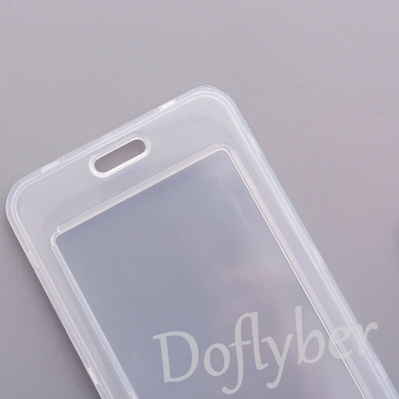 2Pcs Waterproof PVC Clear ID Badge Case Transparent Bank Credit Card & ID Badge Holders Accessories