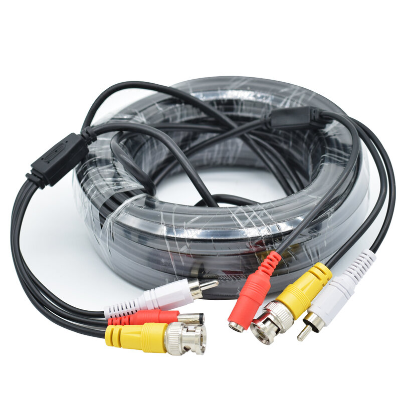 Câble d'extension BNC 3 en 1, alimentation audio vidéo CCTV, câble coaxial AHD pour système de surveillance de caméra AHD CVI TVI
