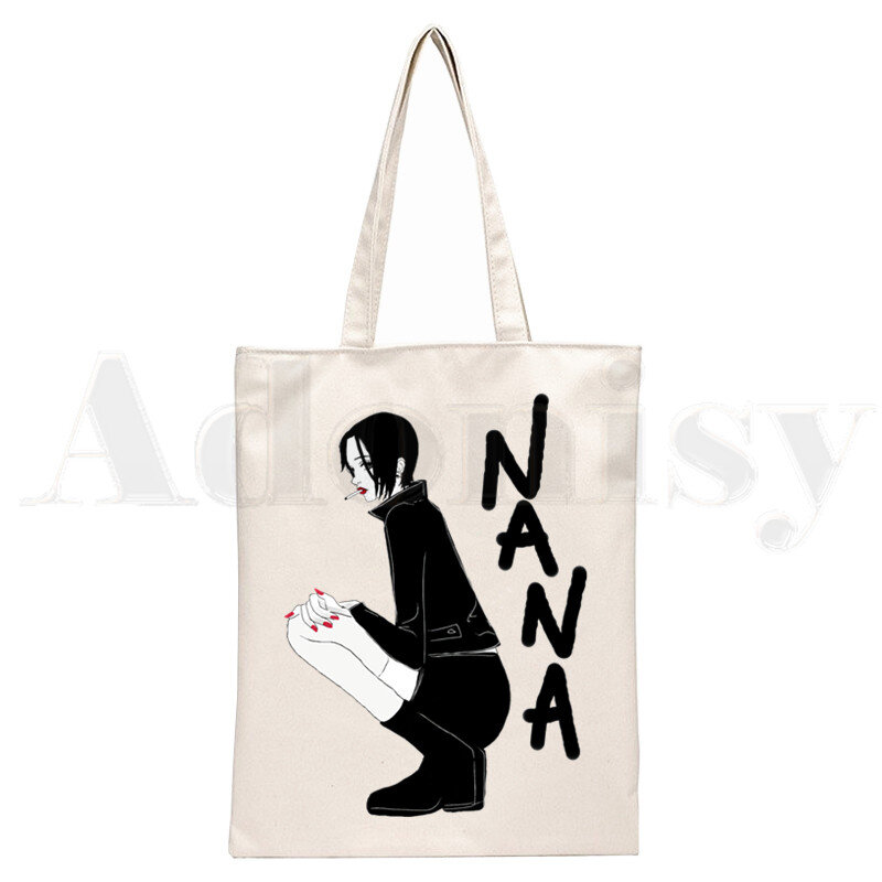 Nana anime japonês harajuku manga ren honjo bolsas de ombro sacos de compras casuais meninas bolsa feminina elegante lona
