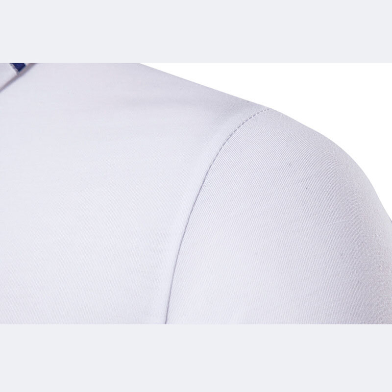 قميص بولو جديد عالي الجودة بلون واحد غير رسمي مناسب للأعمال قميص بولو بأكمام طويلة للرجال قميص بولو جديد بأكمام طويلة لعام 2021