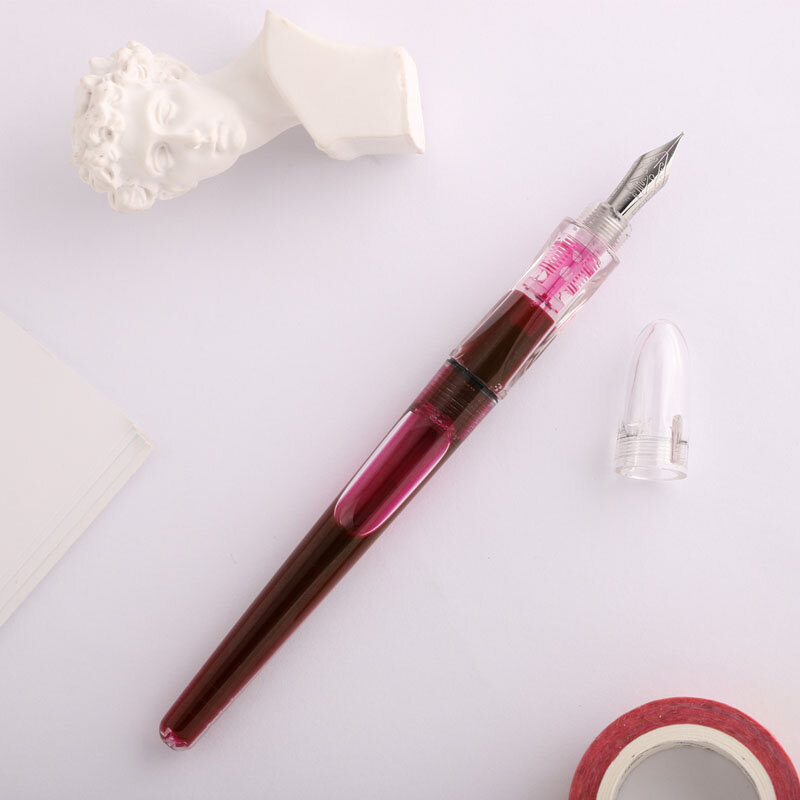 Stylo plume compte-gouttes transparent à grande capacité d'encre, stylo de remplissage, compte-gouttes visible, stylos à encre de haute qualité pour l'école et le bureau