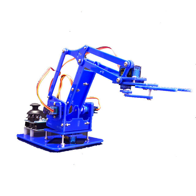 SG90 MG90S 4 DOF Unassembly akrylowe mechaniczne ramię robota Manipulator pazur dla Arduino Maker nauka DIY Kit Robot