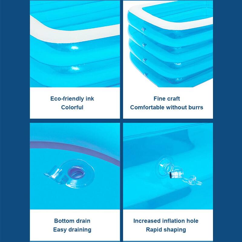 Opblaasbaar Zwembad Hoge Kwaliteit Verdikte Grote Maat Comfortabele Familie Zwembad Voor Kinderen Volwassenen Buiten Plezier Hebben