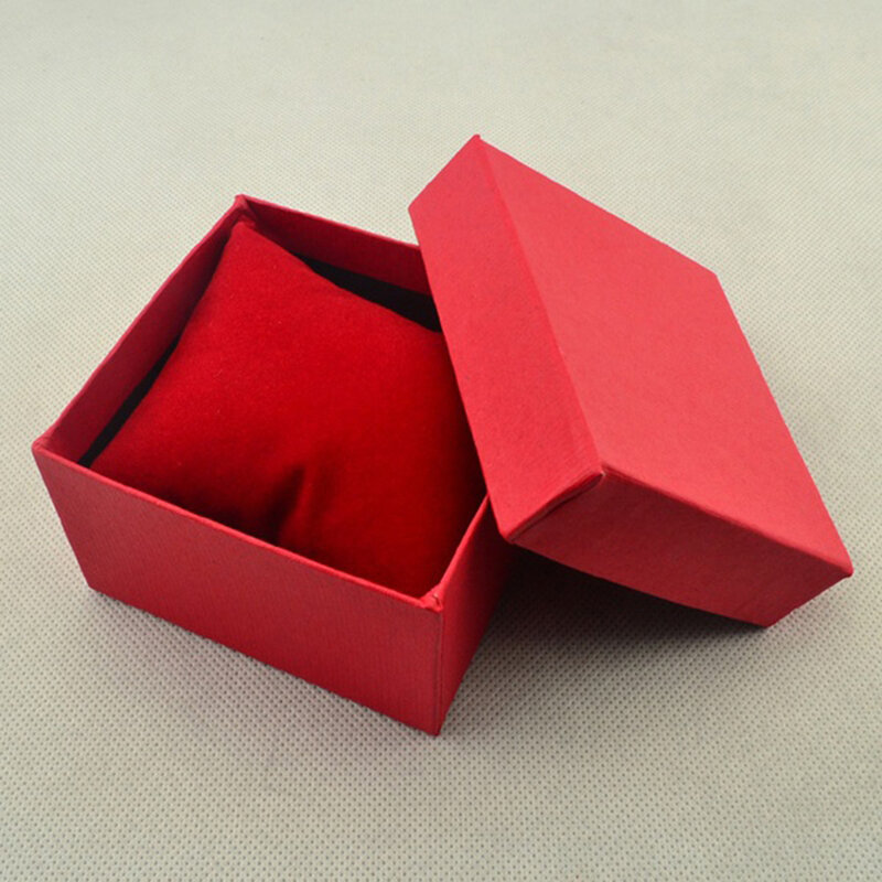 Vendite calde nuovo arrivo moda quadrato scatola di immagazzinaggio di cartone orologio braccialetto gioielli confezione regalo con cuscinetti 8.8cm x 8.2cm x 5.5cm