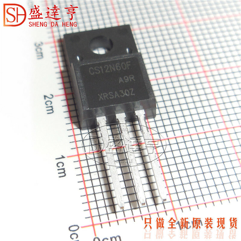 Transistor MOSFET DIP, nuevo y Original, CS12N60F, 12A, 600V, TO220F, en Stock, 10 Uds./lote