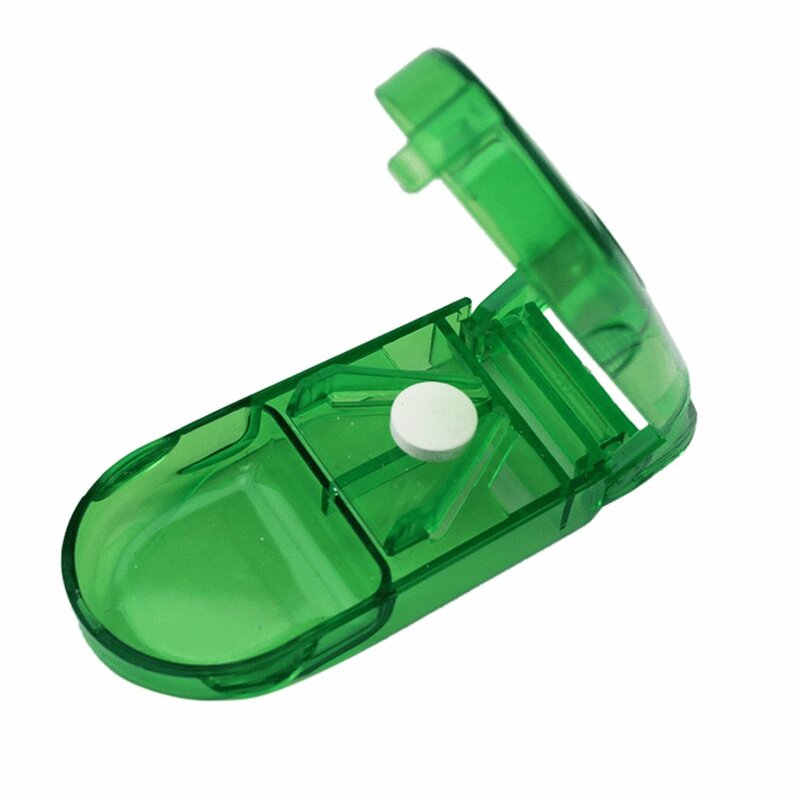 Caixa de cortador de pílula portátil conveniente caixa de drogas tablet cortador divisor medicina pílula titular caixa de cortador de comprimidos