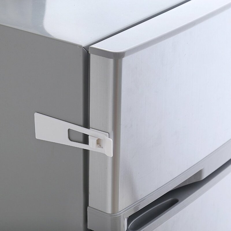 3pcs 아기 어린이 안전 보호 잠금 냉장고 가드 찬장 냉장고 도어 서랍 홈 실내 안전 래치 설치하기 쉬운