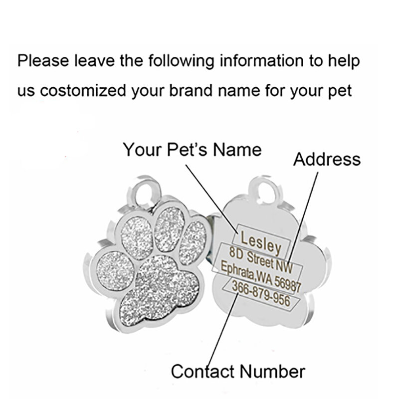 Nome personalizado para animais de estimação, identificação gravada, placa de identificação para cães, gato, cachorro, acessórios para animais, buldogue, buldogue
