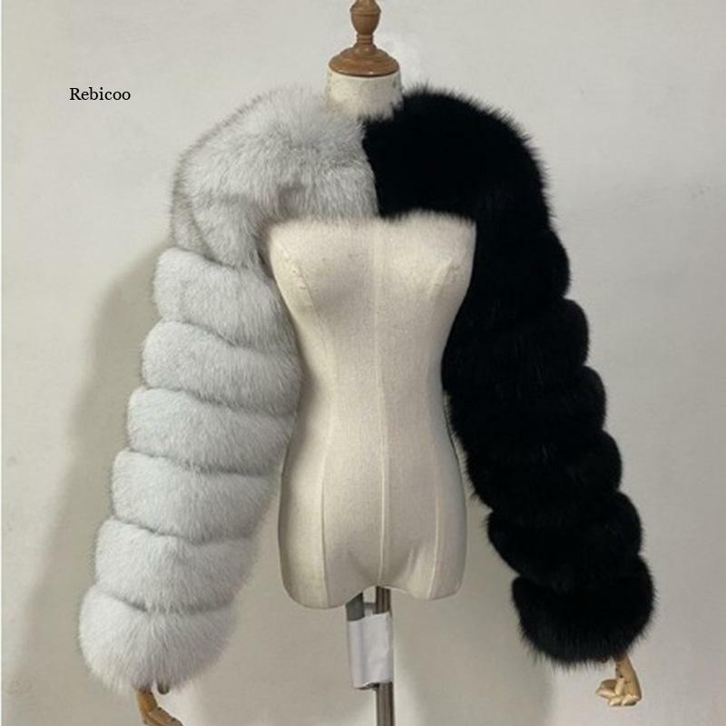 Manteau d'hiver en fausse fourrure pour femme, veste épaisse et chaude en fausse polaire, manteau pelucheux 3XL