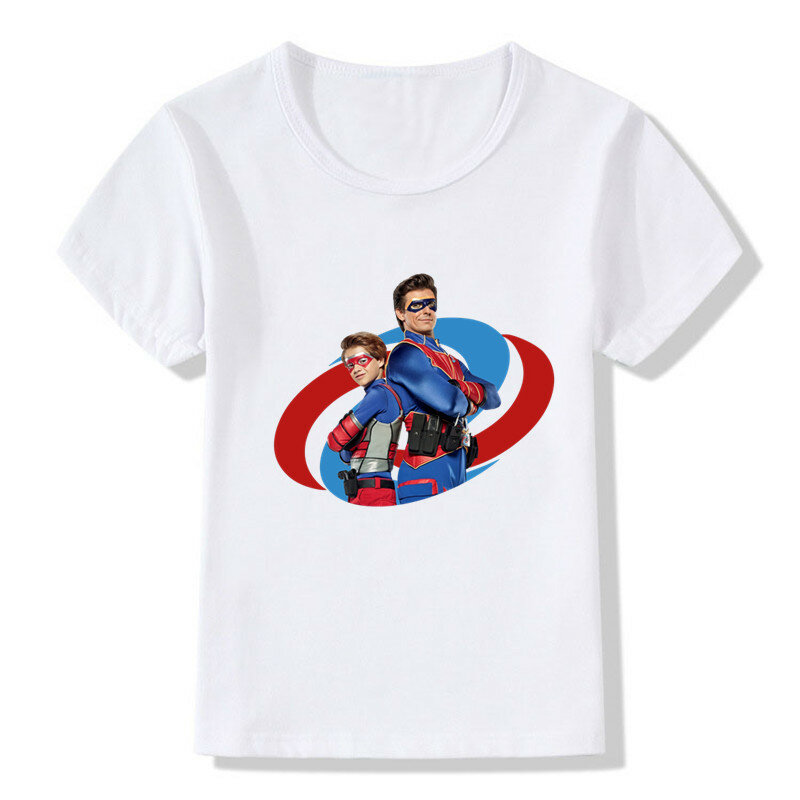 Henry niebezpieczeństwo drukuj śmieszne koszulki letnie dzieci T shirt Cartoon dziewczynek chłopców ubrania casualowe w stylu Streetwear dzieci topy, HKP2308