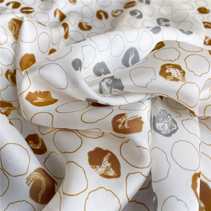 Foulard carré en soie pour femmes, 70x70cm, Foulard, Bandana, imprimé, mouchoir, châle, à la mode, nouvelle collection 2021