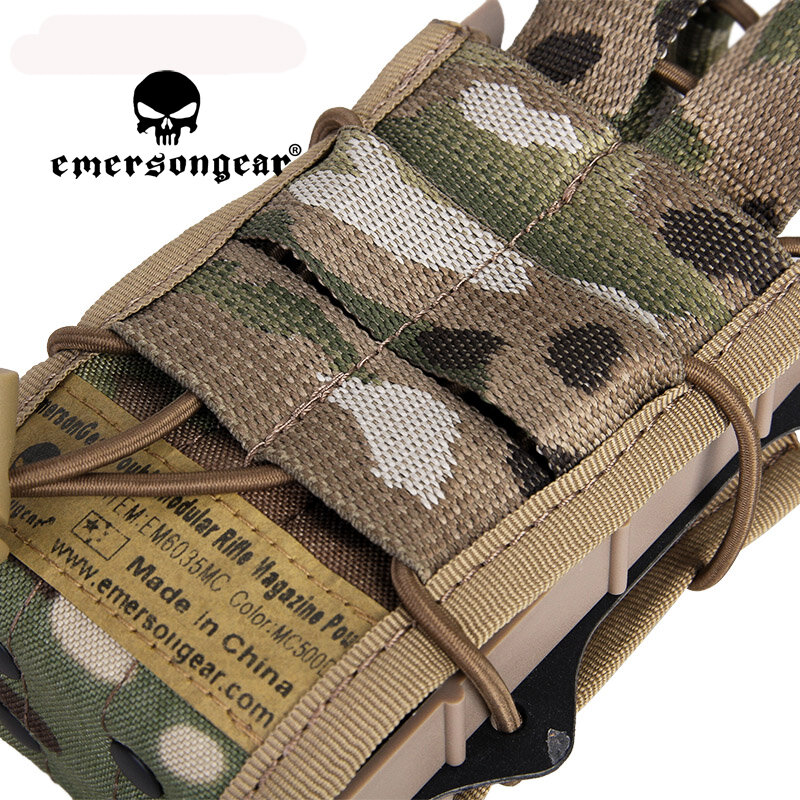 EMERSONGEAR Tactical Double Modular Rifle Magazine Pouch Airsoft Hunting Utility MOLLE Multicam Game Mag Camouflage Combat