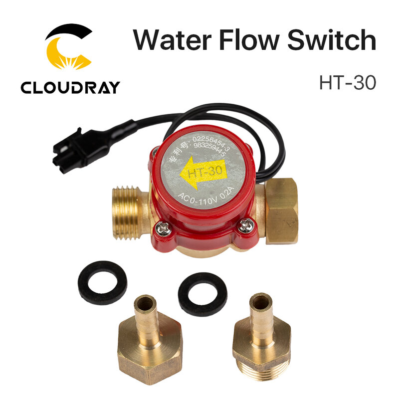 Cloudray – Capteur de débit d'eau pour machine au laser CO2, dimensions 8/10/12 mm, découpe et gravure, protection HT-30