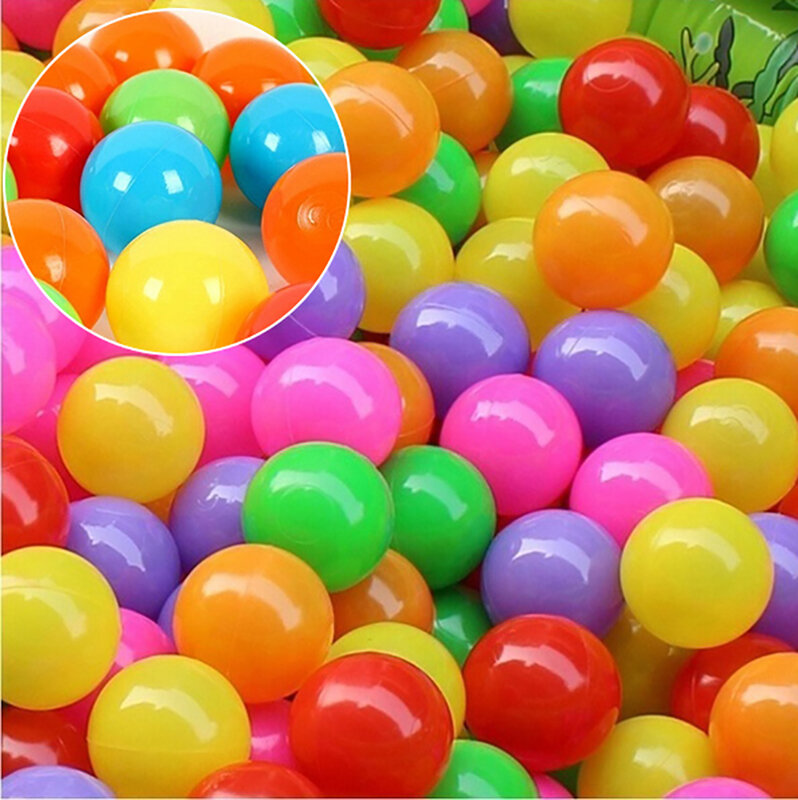 Boule colorée écologique en plastique souple pour enfant, jouet de fosse de bain pour bébé, balle de vague pour piscine d'eau, Dia 4-5.5 c, 50 pièces/lot