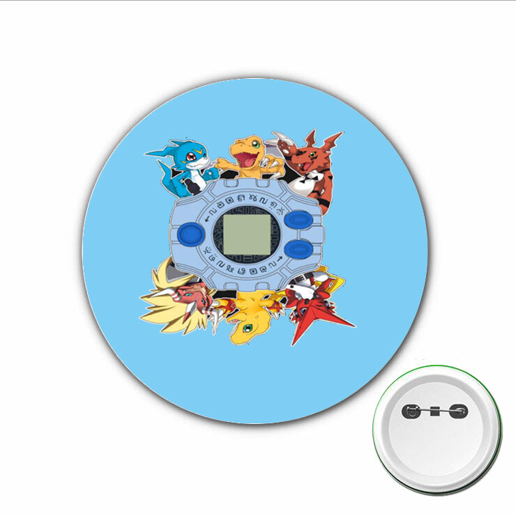 3pcs anime game Digital Monster Cosplay Badge Cartoon Pins spilla per vestiti accessori zaini borse Badge con bottoni