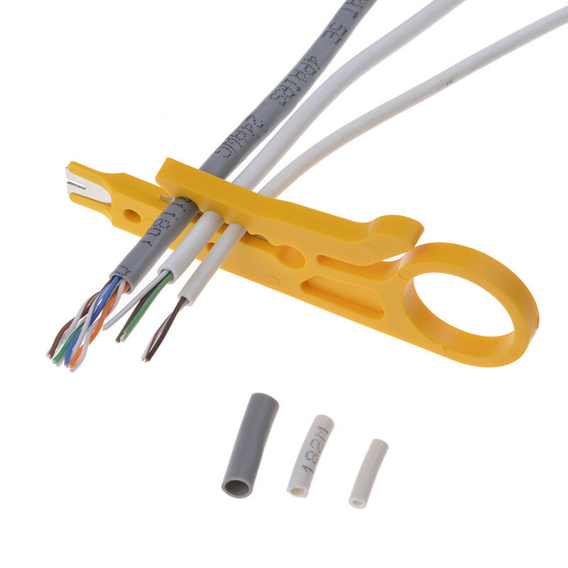 Pemotong Kawat Pengupas Multi-fungsi Kualitas Tinggi Kabel UTP Jaringan RJ45 4-Core/2 Core Bulat Telepon Lin Crimping Stripper