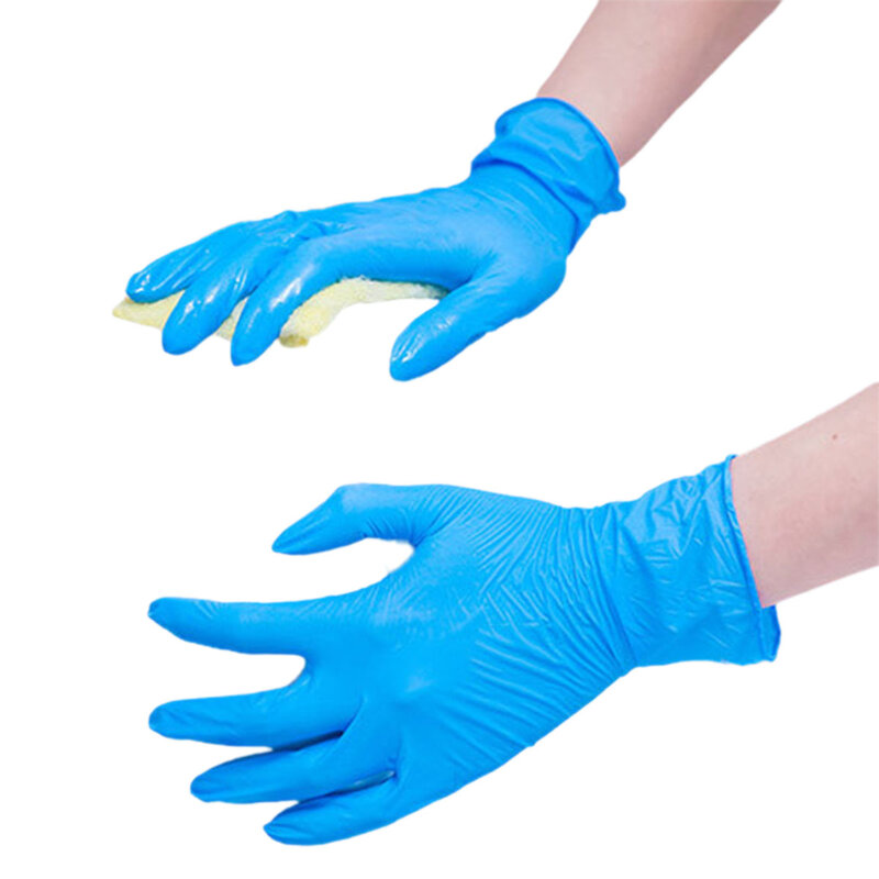 100 stücke Einweg Nitril Handschuhe Industrie Handschuhe Küche Alkali Tattoo Nail art Schönheit Salon Industrie Auto Reparatur Handschuhe