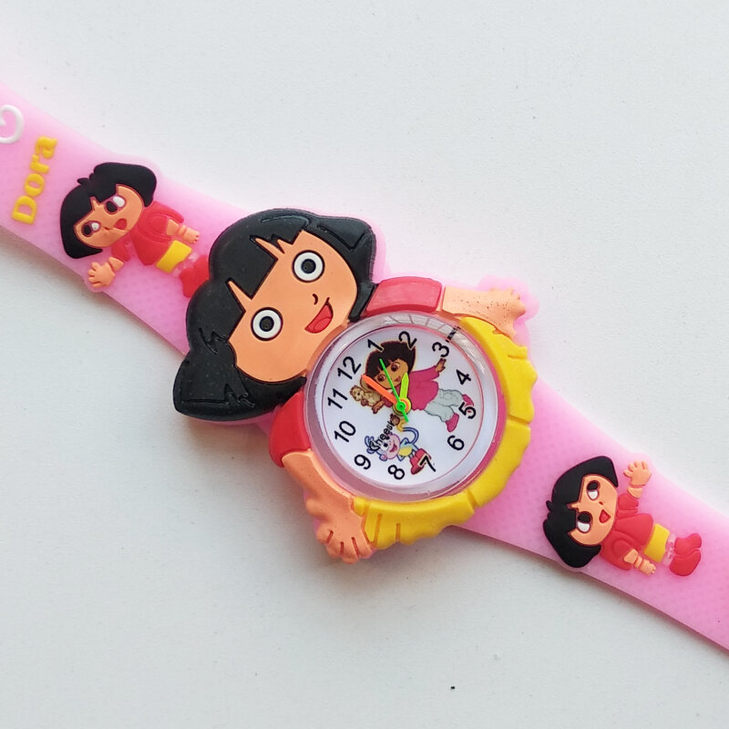 Montre princesse à Quartz en Silicone pour enfants, bracelet souple, design de dessin animé, cadeau d'anniversaire, horloge