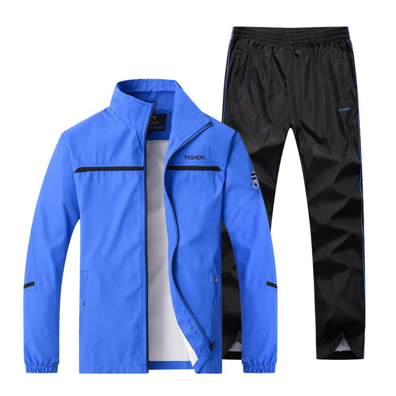 Vêtement de sport hommes nouveau survêtement homme mode Active ensembles printemps automne Jogging vêtements 2PC veste + pantalon asiatique taille L-4XL