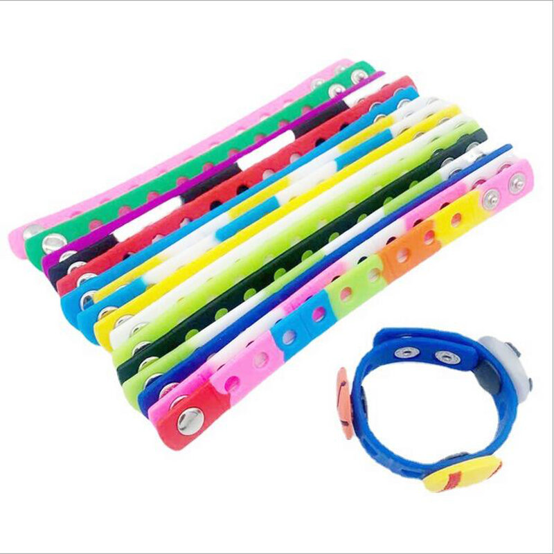Braccialetti in Silicone da 1 pezzo braccialetti carini regolabili per ciondoli giocattoli di compleanno (colorati, 18-21cm)