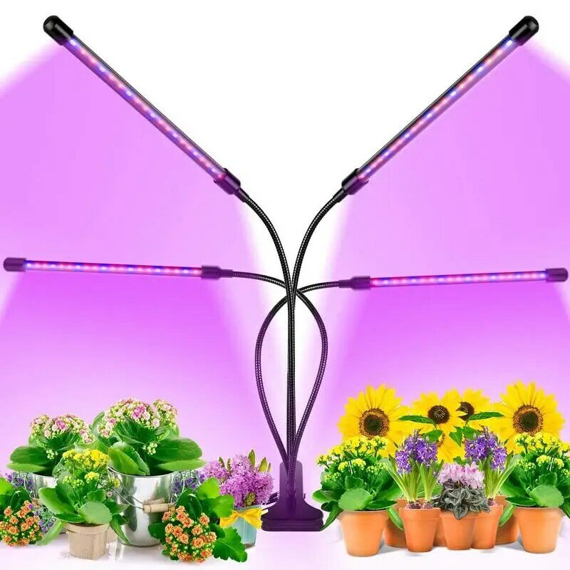 Phytolamp ในร่มสำหรับพืช Grow ไฟ LED เต็มสเปกตรัม USB กล่องจับเวลาโคมไฟคลิปสำหรับพืชต้นกล้าดอกไม้เรือนกระจกเต็นท์