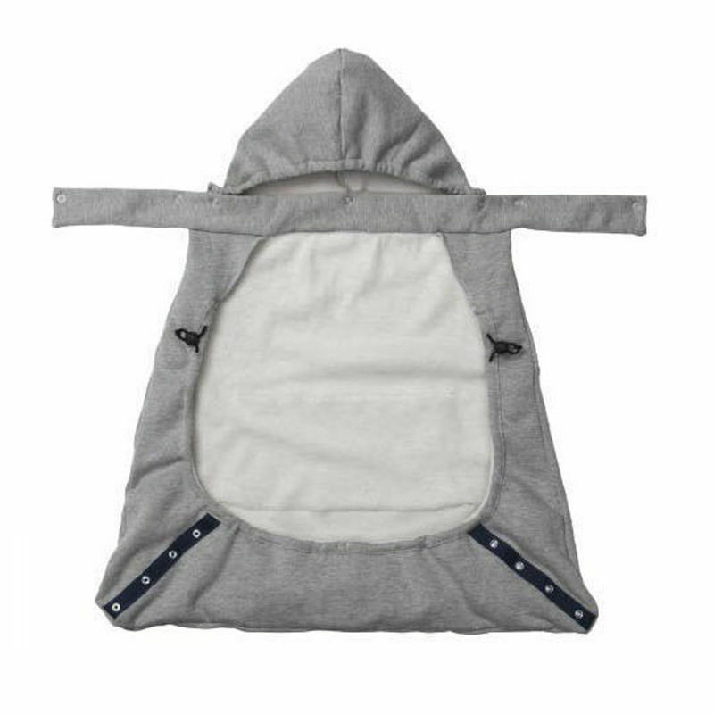 Накидка-переноска для новорожденных, удобная зимняя теплая накидка-слинг, одеяло серого цвета