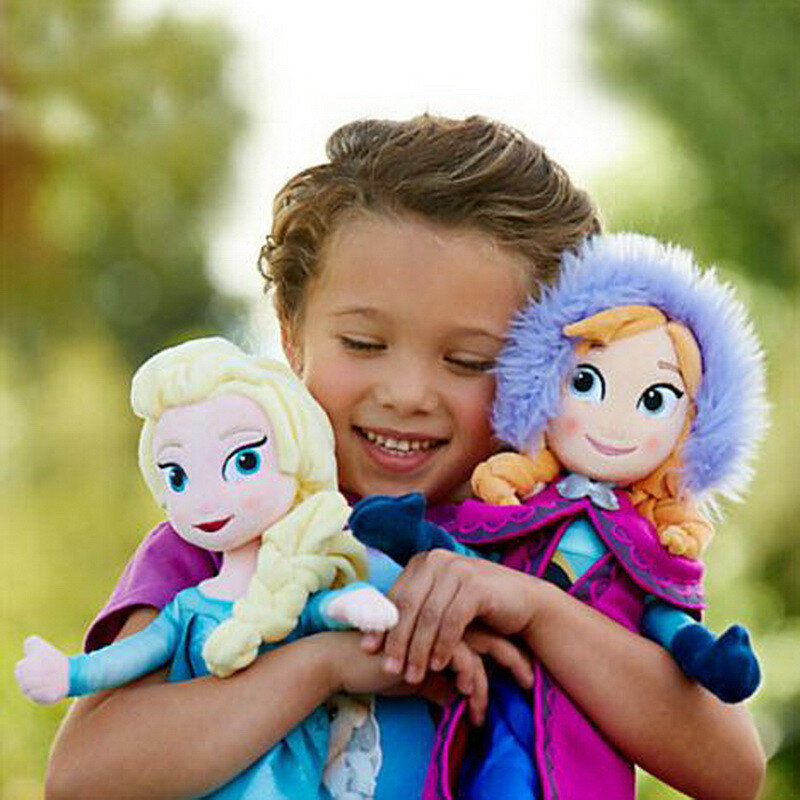 2pcs/set 40/50CM Frozen Anna Elsa Dolls Snow Queen Princess Anna Elsa Doll Toys Stuffed Frozen Plush Kids Toys Birthday Gift