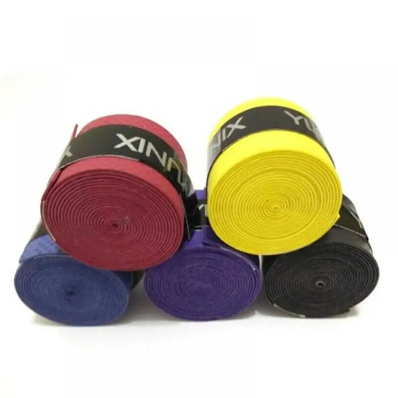 Fita adesiva para raquete de tênis, 1/5pçs, anti-escorregamento, absorvente de suor, para badminton, bandas de suor, faixa de punho de bicicleta