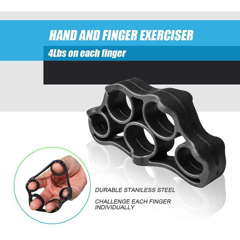WorthWhile 5PC/Set Gym Fitness Adjustable Hand Grip Set Finger Forearm Strength Muscle Recovery Hand Gripper Exerciser Trainer