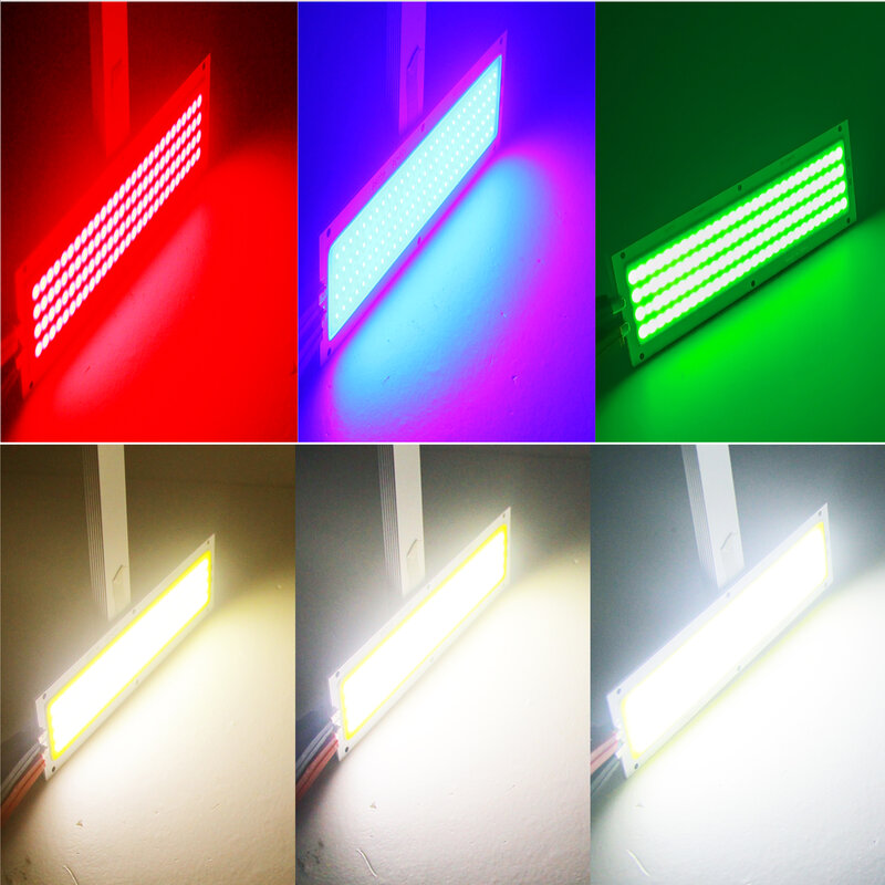 SUMBULBS-COB LED Strip Lights para casa, lâmpadas de trabalho, lâmpadas, bar, chips, DIY, 16W, 1600LM, 120x36mm, entrada DC 12V, luzes do carro