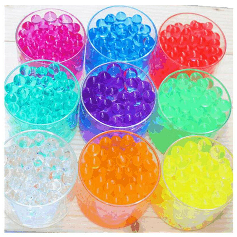 500pcs cristallo magico terreno fango giocattolo per bambini perline d'acqua per bambini fiori crescere acqua idrogel palle decorazioni per la casa in vaso