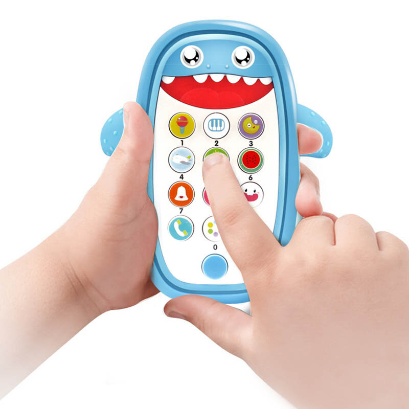 Nouveauté bébé hochets jouets nouveau-né clochettes jouets 0-36 mois infantile éducatif requin Animal musique téléphone jouets pour les tout-petits