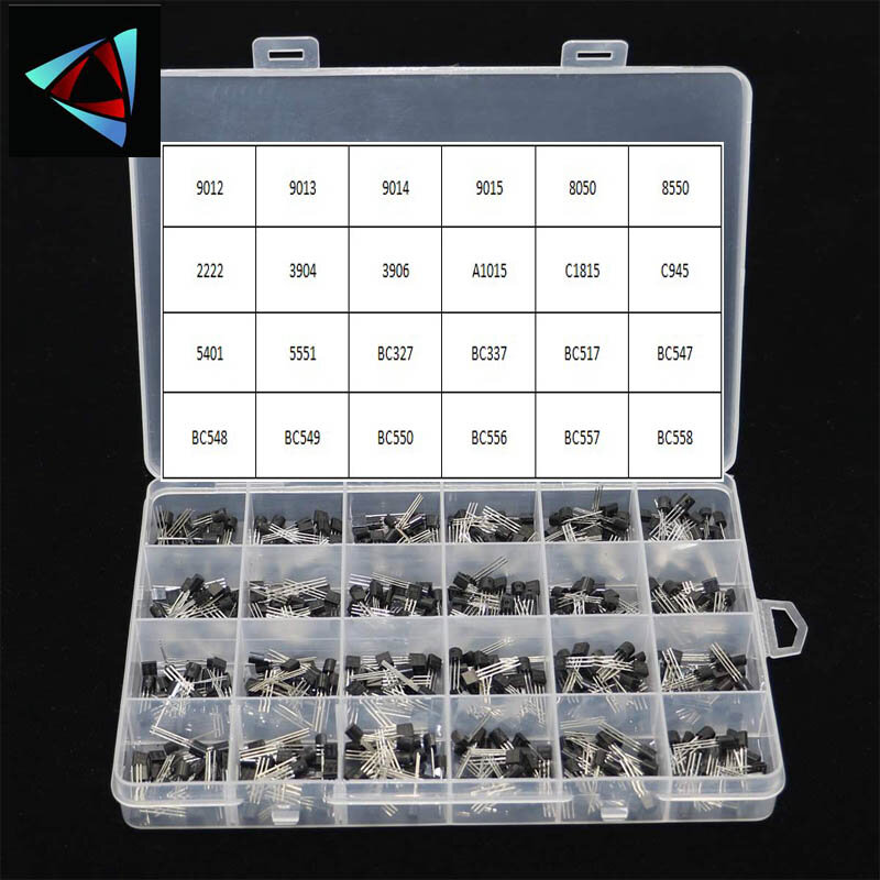 24 Waarden To-92 Transistor Assortiment Diverse Kit Elke BC327 BC337 BC517 BC547 BC548 BC549 2N2222 3906 3904 5401 5551 C945 1015