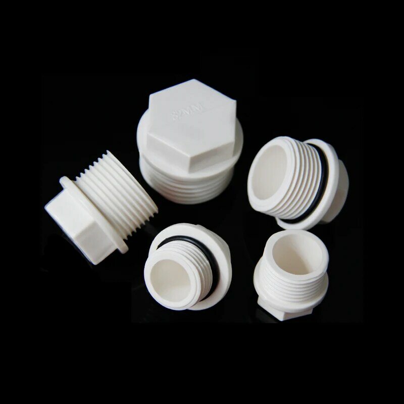 PVC Pipe Fitting -Thread Plug 1/2",3/4,1" Male BSP Connector Screw Plug End Cap Stop Water Jointer Adapter Plumbing Accessories