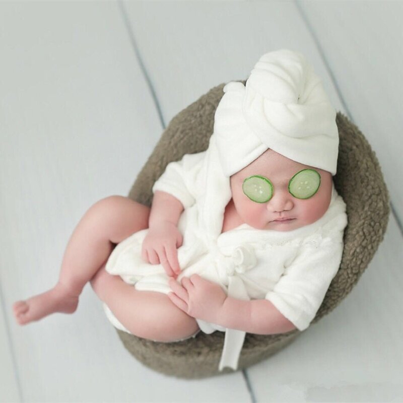 Alta qualidade 2018 roupões de banho envoltório newborn fotografia adereços foto do bebê shoot acessórios JUL5-B
