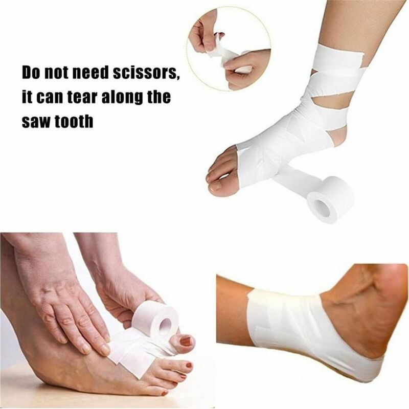 1PC Medical Waterproof Cotton White Premium Adhesive Tape Sport Binding Physio Muscle Elastic Bandage Strain Injury Care Support
