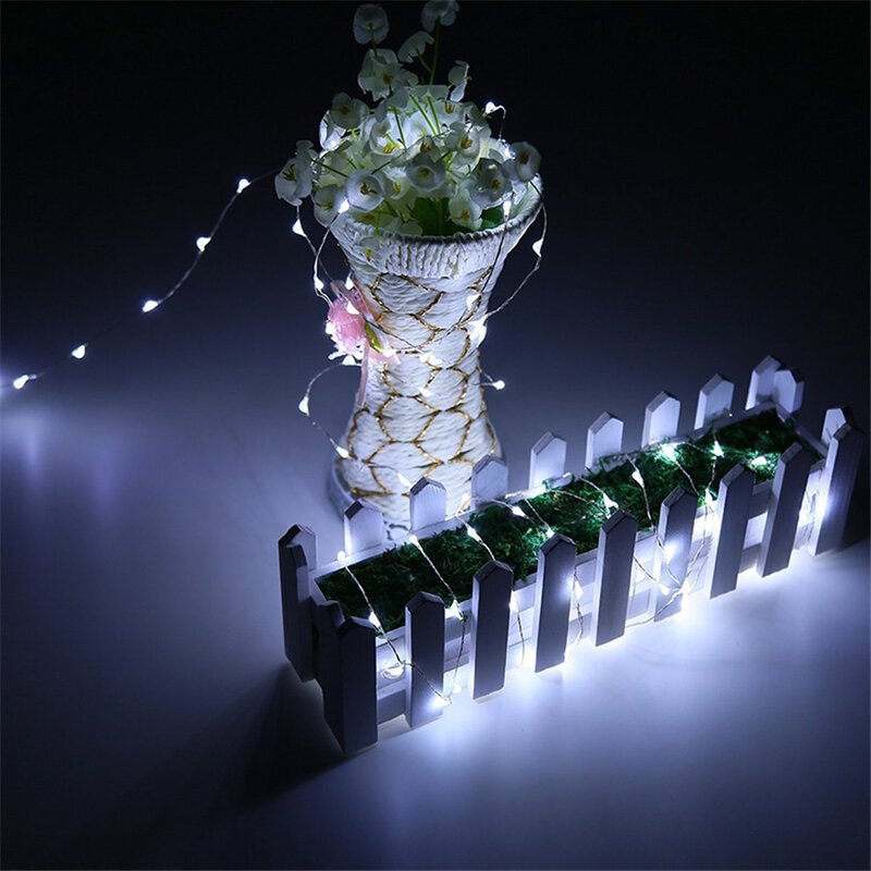 Mini guirnalda Led de alambre de cobre cr2032, cadena de luces de hadas con batería, regalo de San Valentín, luces de decoración para fiesta de Navidad y boda