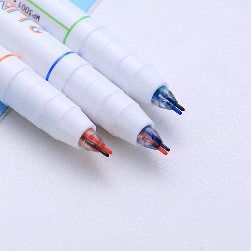 6 шт., креативная цветная двойная линейная ручка, милая двухцветная линейная художественная ручка для рисования, основная отметка, мерная фл...