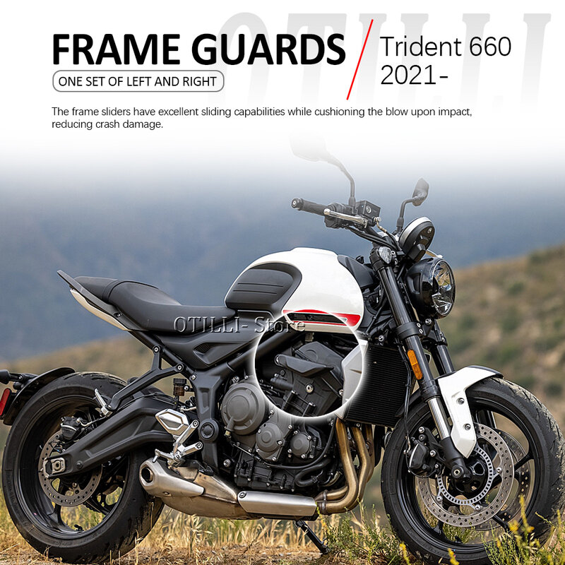 2021 2022 nowa rama motocykla suwak Fairing Guard podkładka chroniąca drzwi przed obiciem Protector spadająca ochrona dla Trident 660 dla TRIDENT 660