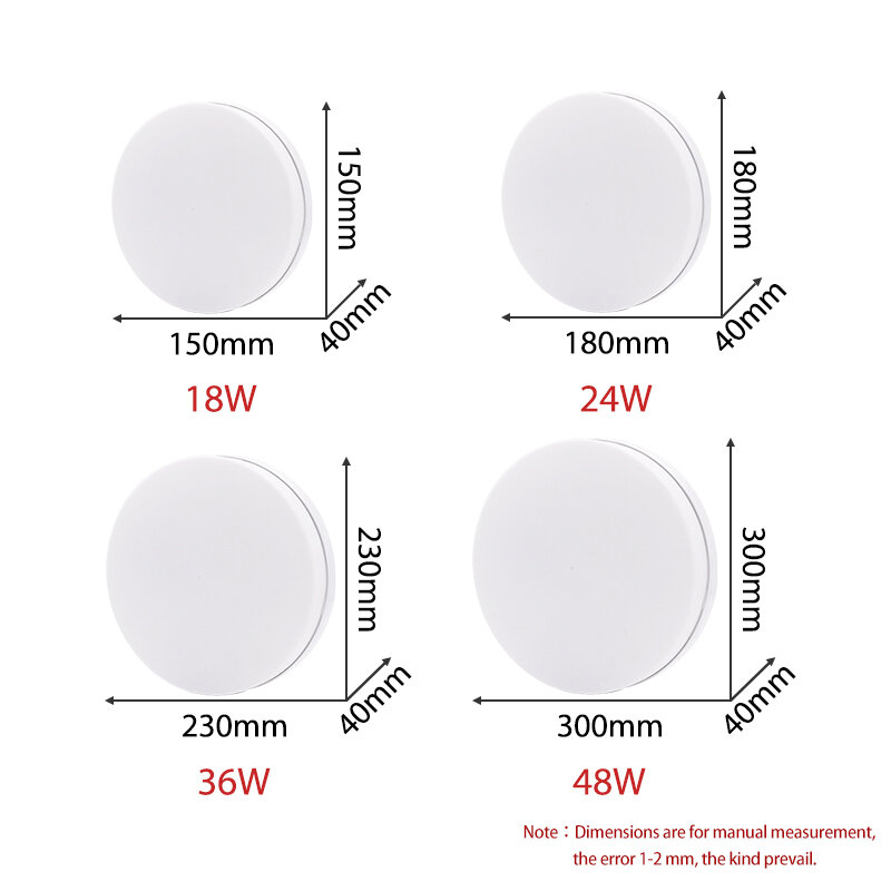 Ultra Thin LED Ceiling Lights 9/13/18/24/36W Modern Led Ceiling Lamps for Home Decor Lighti Surface Mounted Led Panel lamp