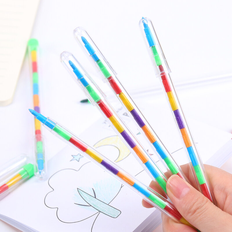 1PC Multicolor DIY Replaceable Crayons Oil Pastel Creative Colored Pencil Graffiti Pen For Kids Painting Drawing Cute Stationery