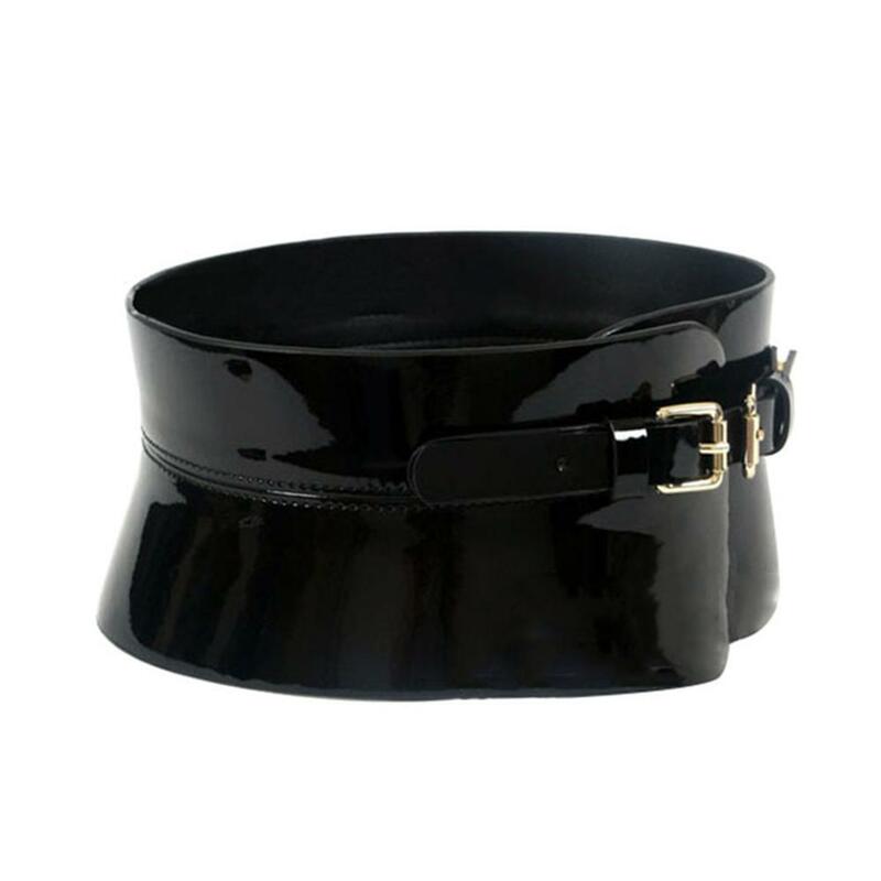 Abrigo Retro informal de diseño para mujer, cinturón decorativo de cuero negro, FCO222