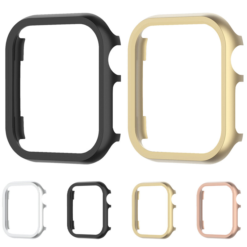 Metalowe etui na Apple Watch Series 9 8 7 41mm 45mm ze stopu Aluminium etui na zderzak dla iWatch 6 SE 40mm 44mm rama pokrywa ochronna