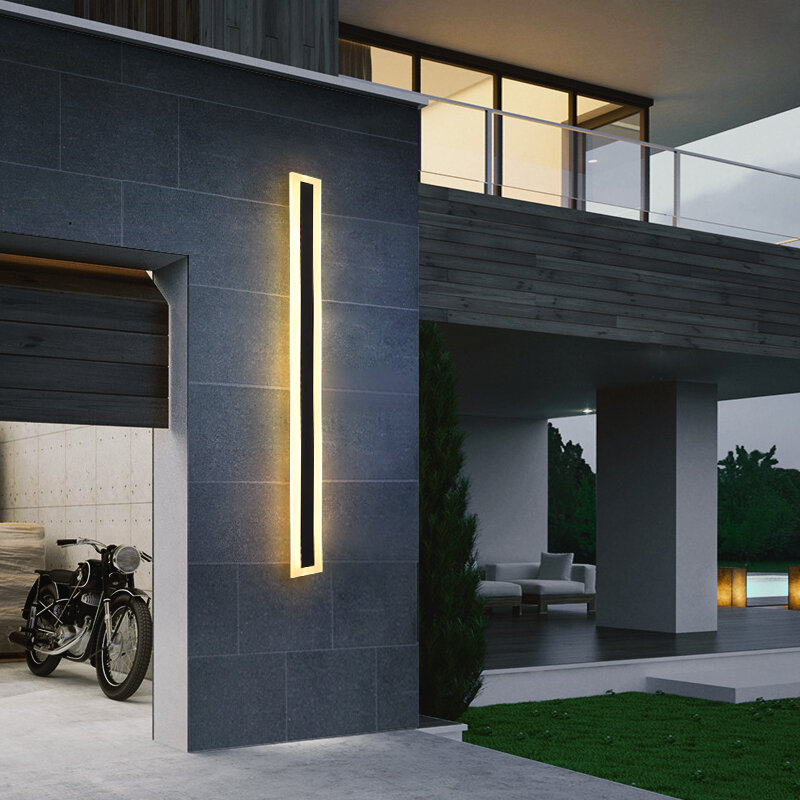 Luz LED de pared impermeable para exteriores, iluminación moderna para porche, balcón, escalera, decoración de jardín, villa, IP54