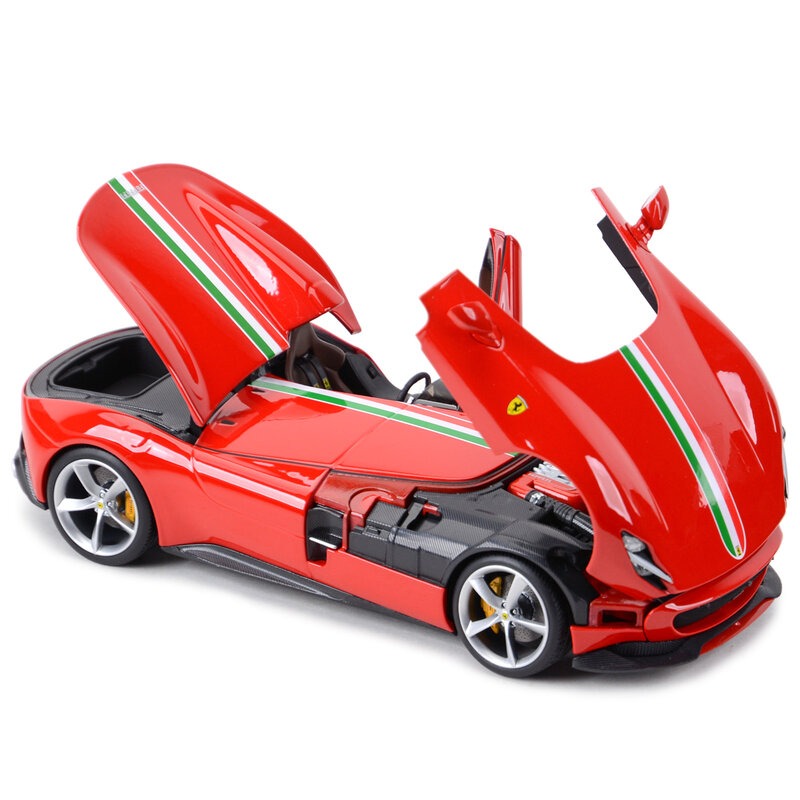 Bburago-coche deportivo modelo Ferrari Monza SP1, vehículo fundido a presión, estático, versión refinada, 1:18